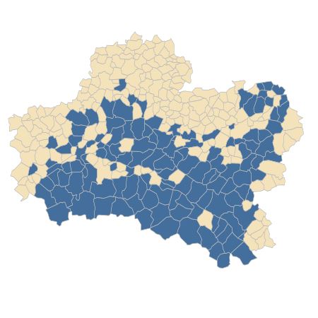 Répartition de Castanea sativa Mill. dans le Loiret