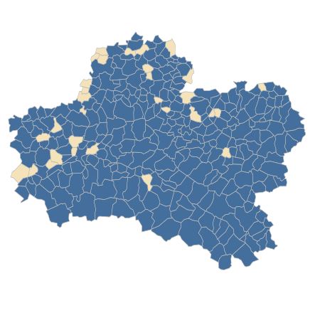 Répartition de Centaurea jacea L. dans le Loiret