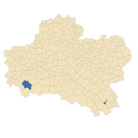 Répartition de Galium debile Desv. dans le Loiret