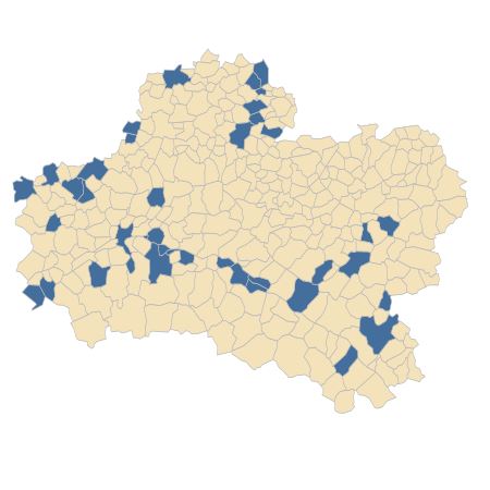 Répartition de Cerastium pumilum Curtis dans le Loiret