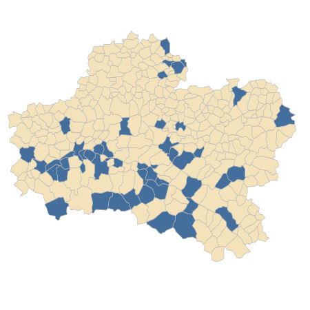 Répartition de Cerastium semidecandrum L. dans le Loiret