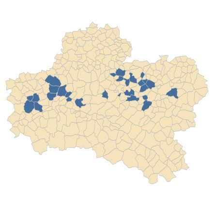 Répartition de Cervaria rivini Gaertn. dans le Loiret