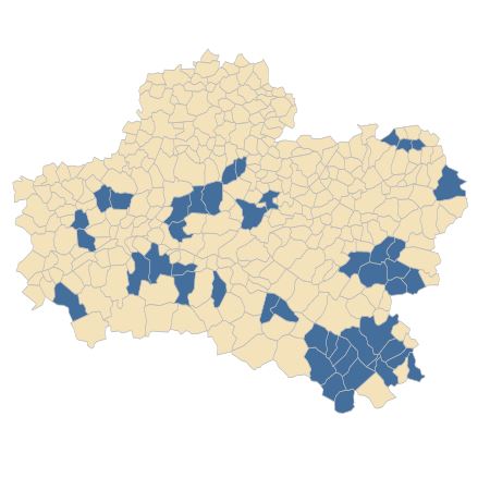 Répartition de Adoxa moschatellina L. dans le Loiret