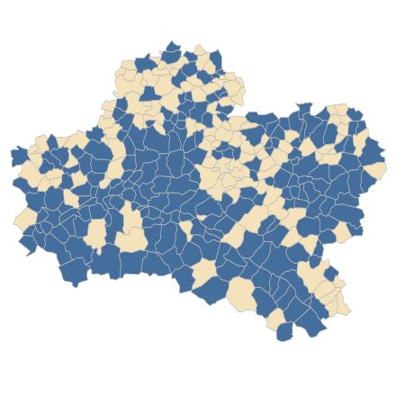 Répartition de Chelidonium majus L. dans le Loiret