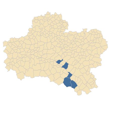 Répartition de Chrysosplenium oppositifolium L. dans le Loiret