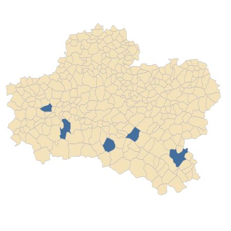 Répartition de Cicendia filiformis (L.) Delarbre dans le Loiret