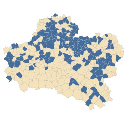 Répartition de Cichorium intybus L. dans le Loiret