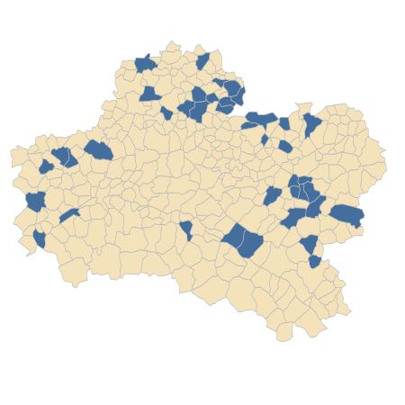 Répartition de Cirsium eriophorum (L.) Scop. dans le Loiret