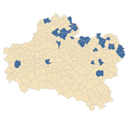 Répartition de Cirsium oleraceum (L.) Scop. dans le Loiret