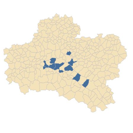 Répartition de Cladanthus mixtus (L.) Chevall. dans le Loiret