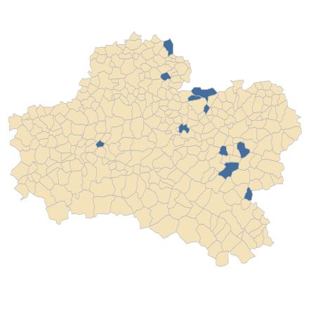 Répartition de Cladium mariscus (L.) Pohl dans le Loiret