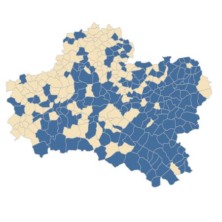 Répartition de Clinopodium vulgare L. dans le Loiret