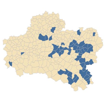 Répartition de Colchicum autumnale L. dans le Loiret