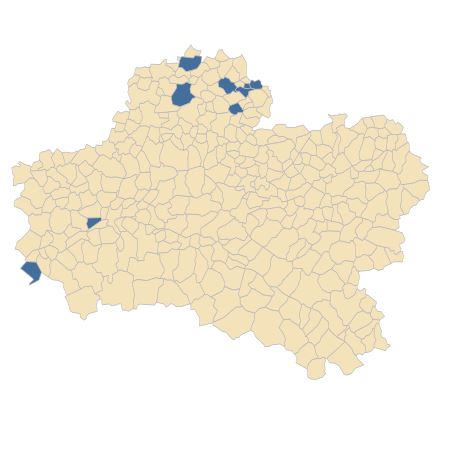 Répartition de Colutea arborescens L. dans le Loiret