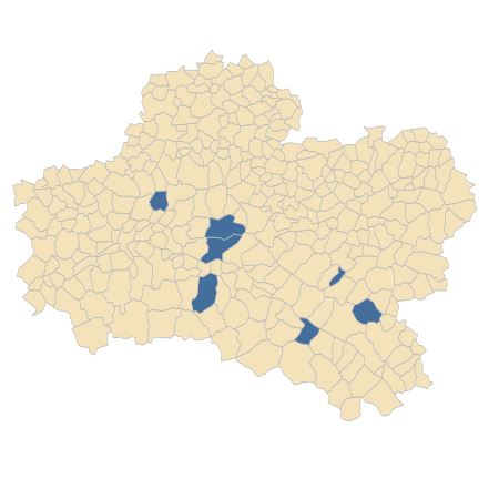 Répartition de Comarum palustre L. dans le Loiret