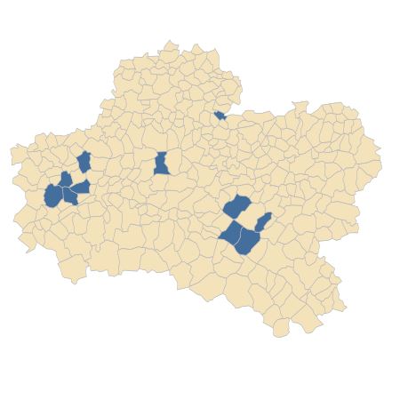 Répartition de Conopodium majus (Gouan) Loret dans le Loiret