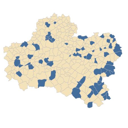 Répartition de Aethusa cynapium L. dans le Loiret