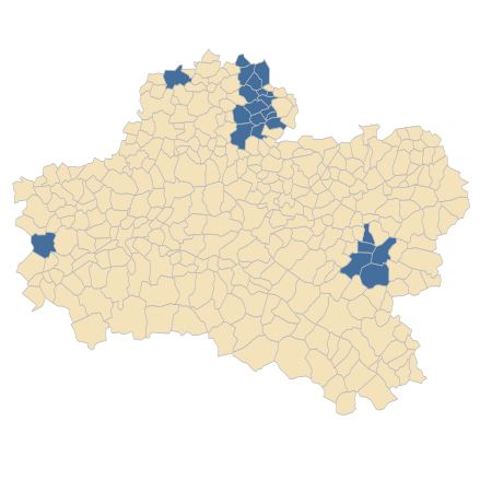 Répartition de Coronilla minima L. dans le Loiret