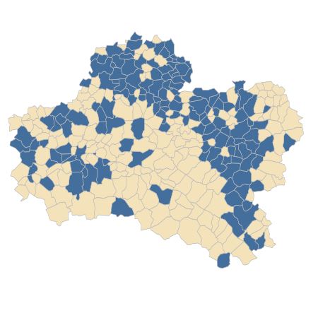 Répartition de Coronilla varia L. dans le Loiret