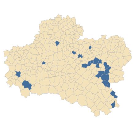 Répartition de Teucrium scordium L. dans le Loiret