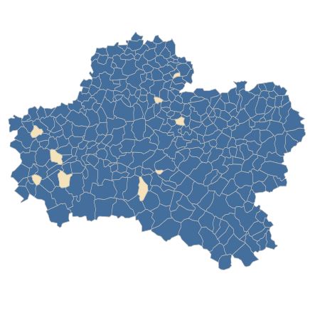 Répartition de Agrimonia eupatoria L. dans le Loiret