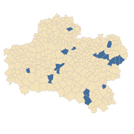 Répartition de Crepis biennis L. dans le Loiret