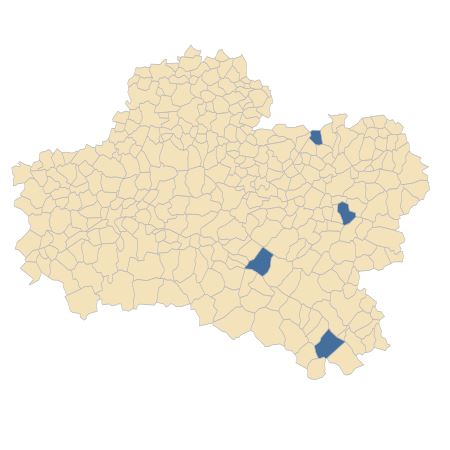 Répartition de Ononis spinosa L. subsp. spinosa dans le Loiret