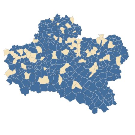 Répartition de Crepis capillaris (L.) Wallr. dans le Loiret