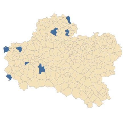 Répartition de Crepis pulchra L. dans le Loiret