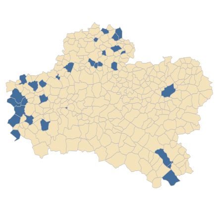 Répartition de Crepis sancta (L.) Bornm. dans le Loiret