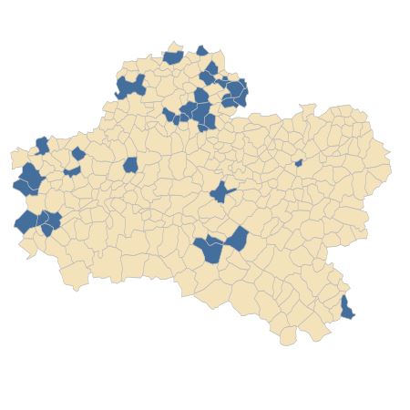 Répartition de Crepis vesicaria L. dans le Loiret