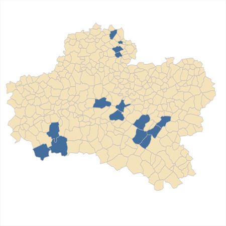 Répartition de Cuscuta epithymum (L.) L. dans le Loiret