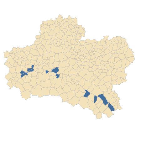 Répartition de Cuscuta europaea L. dans le Loiret