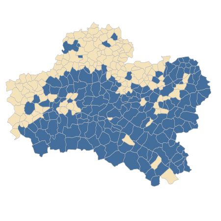 Répartition de Agrostis capillaris L. dans le Loiret