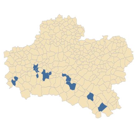 Répartition de Cuscuta scandens Brot. dans le Loiret