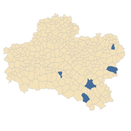 Répartition de Pilosella caespitosa (Dumort.) P.D.Sell & C.West dans le Loiret