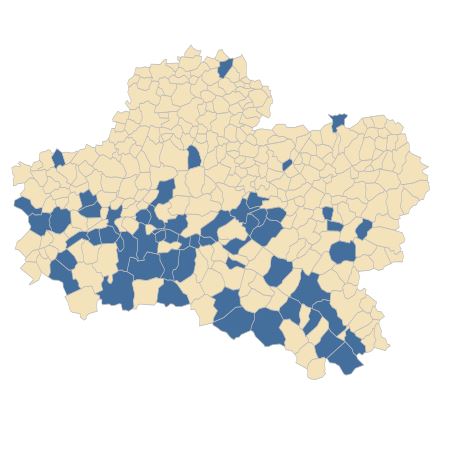 Répartition de Cyanus segetum Hill dans le Loiret