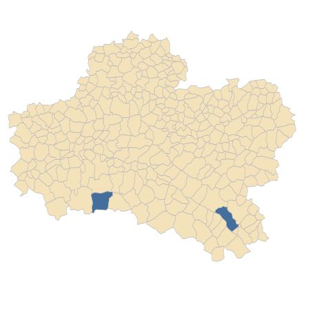 Répartition de Pinus nigra subsp. laricio Maire dans le Loiret