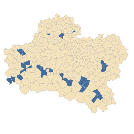 Répartition de Cynoglossum officinale L. dans le Loiret