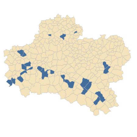 Répartition de Cynoglossum officinale L. dans le Loiret