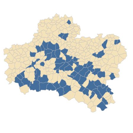 Répartition de Cynosurus cristatus L. dans le Loiret