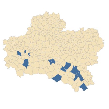 Répartition de Cyperus eragrostis Lam. dans le Loiret