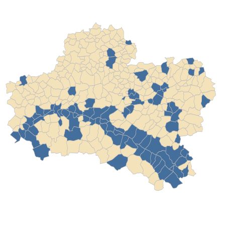 Répartition de Cyperus fuscus L. dans le Loiret