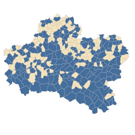 Répartition de Agrostis stolonifera L. dans le Loiret