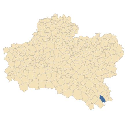 Répartition de Rosa sherardii Davies dans le Loiret