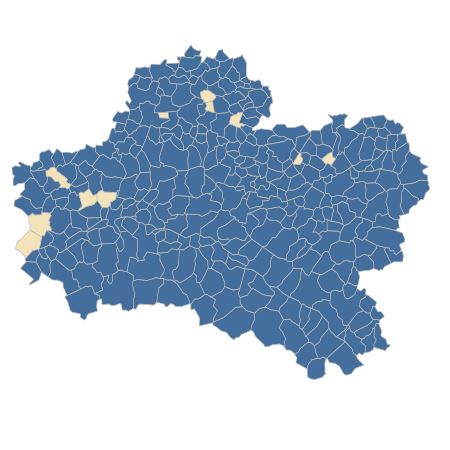 Répartition de Daucus carota L. dans le Loiret