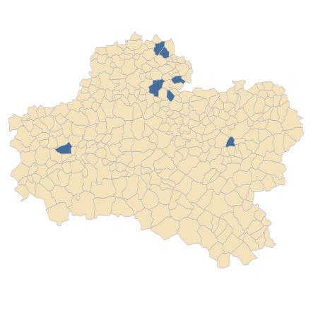 Répartition de Delphinium consolida L. dans le Loiret