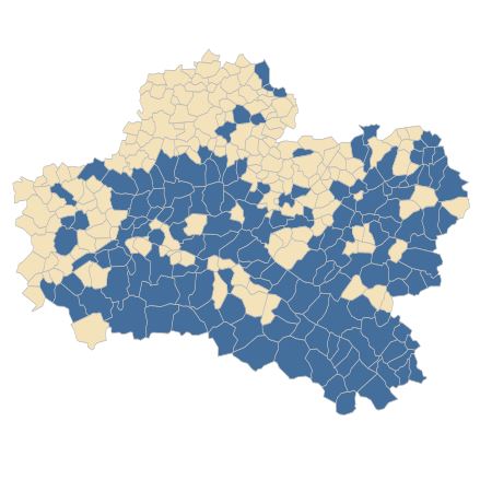 Répartition de Deschampsia cespitosa (L.) P.Beauv. dans le Loiret