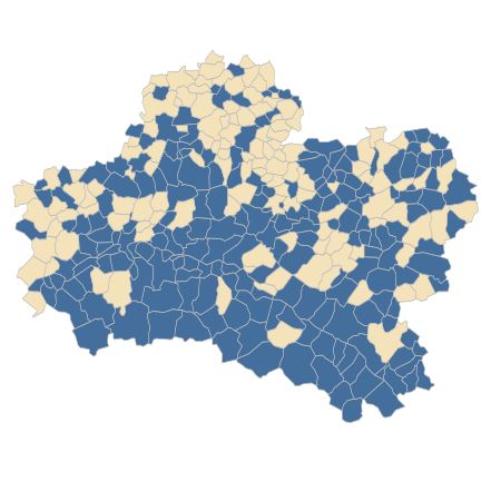 Répartition de Digitaria sanguinalis (L.) Scop. dans le Loiret