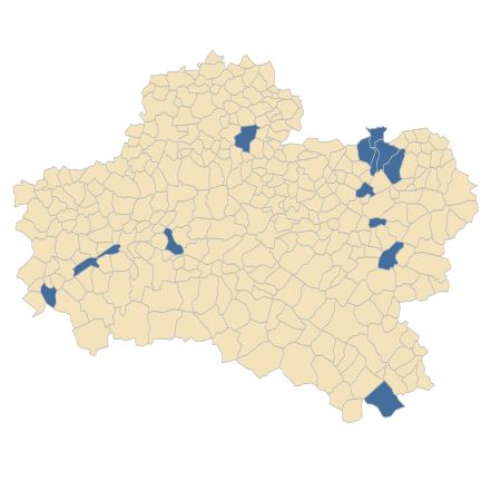 Répartition de Dipsacus pilosus L. dans le Loiret